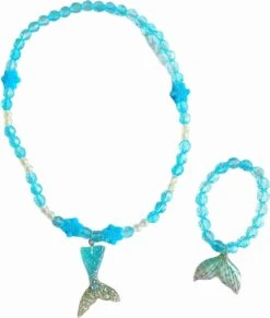 Zeemeermin Bikini Kinderen Blauw 128-134 (140) + Ketting En Armband Zeemeermin Jurk Verkleedkleding -Trendyo Trendy Winkel 1019x1200 1