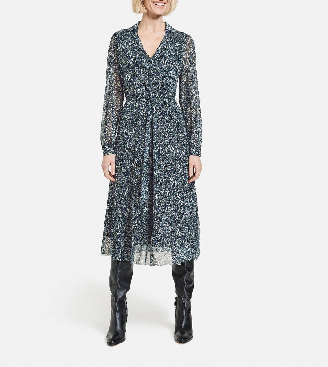 GERRY WEBER Dames Maxi-jurk Blau/Grün Druck-40 4 GERRY WEBER Dames Maxi-jurk Blau/Grün Druck-40 - Afbeelding 2