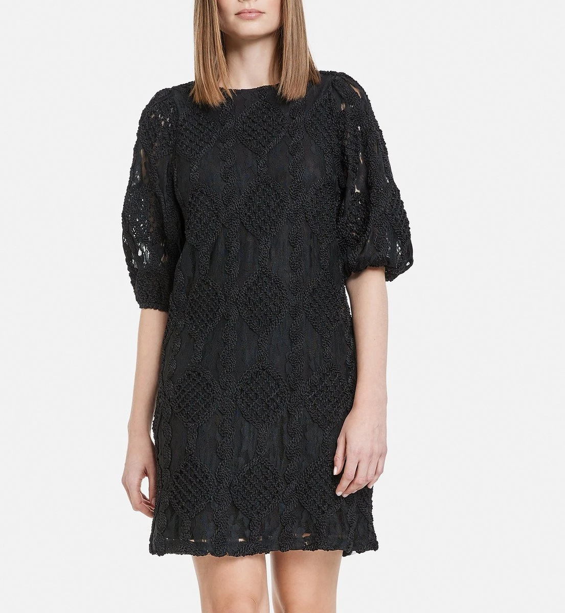 TAIFUN Dames Kanten Jurk Schwarz-42 9 TAIFUN Dames Kanten Jurk Schwarz-42 - Afbeelding 7