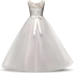 Communie Jurk Bruidsmeisjes Jurk Bruidsjurk Wit 158-164 (160) Prinsessen Jurk Feestjurk + Bloemenkrans 16 Communie Jurk Bruidsmeisjes Jurk Bruidsjurk Wit 158-164 (160) Prinsessen Jurk Feestjurk + Bloemenkrans -Trendyo Trendy Winkel 1200x1188