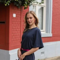 ICHI - Jurk Mafa - Donkerblauw - Total Eclipse - Maat L -Trendyo Trendy Winkel 1200x1200 353