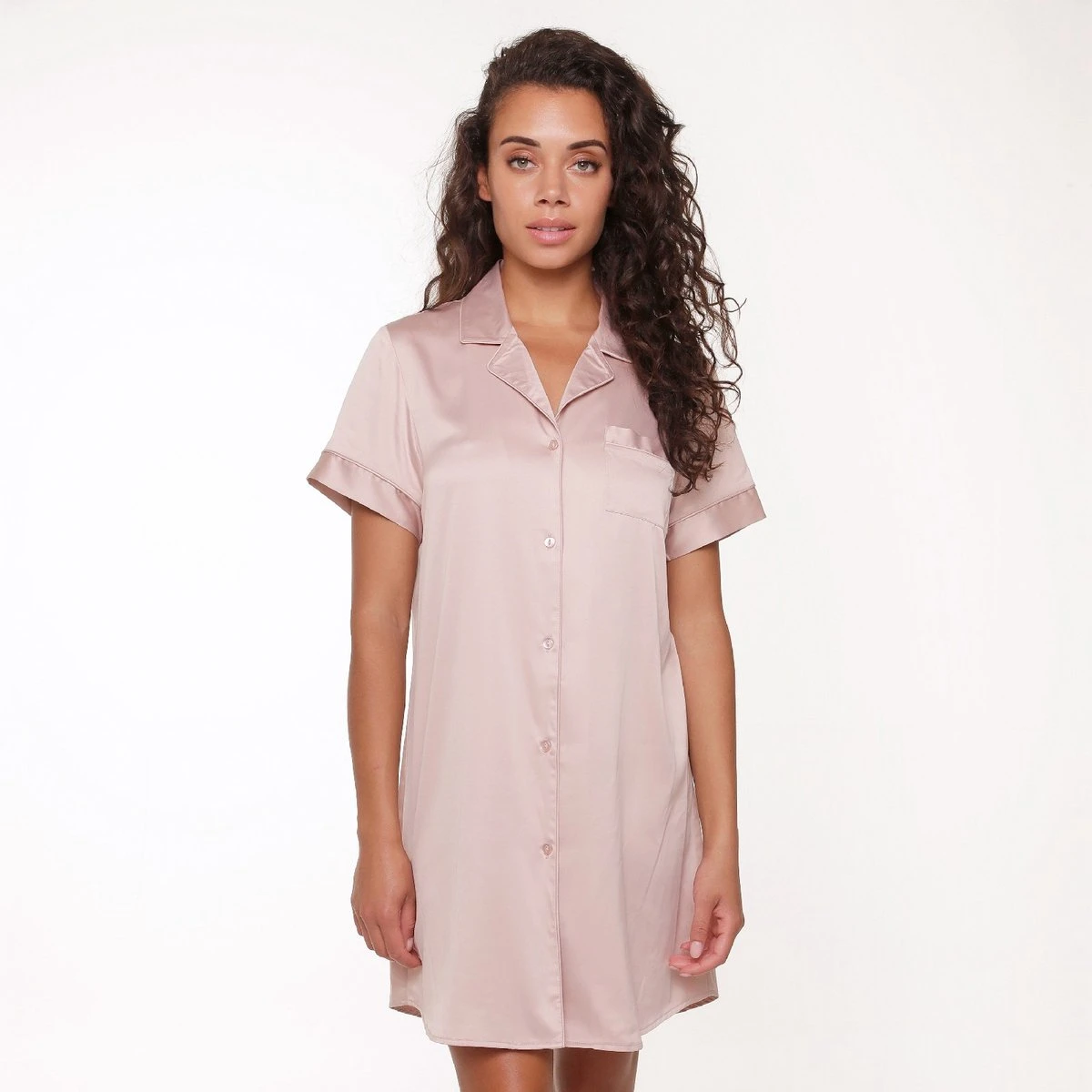 LingaDore Satijn Pyjama Jurk - 6801PD - Rose Dust - 3XL 11 LingaDore Satijn Pyjama Jurk - 6801PD - Rose Dust - 3XL - Afbeelding 9