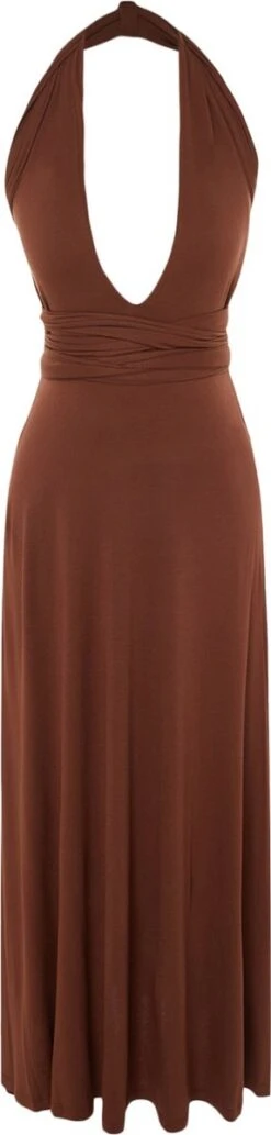 Trendyol Vrouwen Standaard Mouw V-hals Verschuiving Jurk -Trendyo Trendy Winkel 287x1200