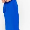 LOLALIZA Midi-jurk Met V-hals - Blauw - Maat 46