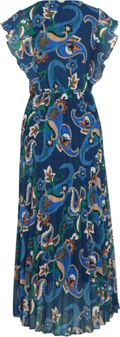 Cassis Lange Plisséjurk Met Gebloemde Kasjmierprint -Trendyo Trendy Winkel 427x1200 1