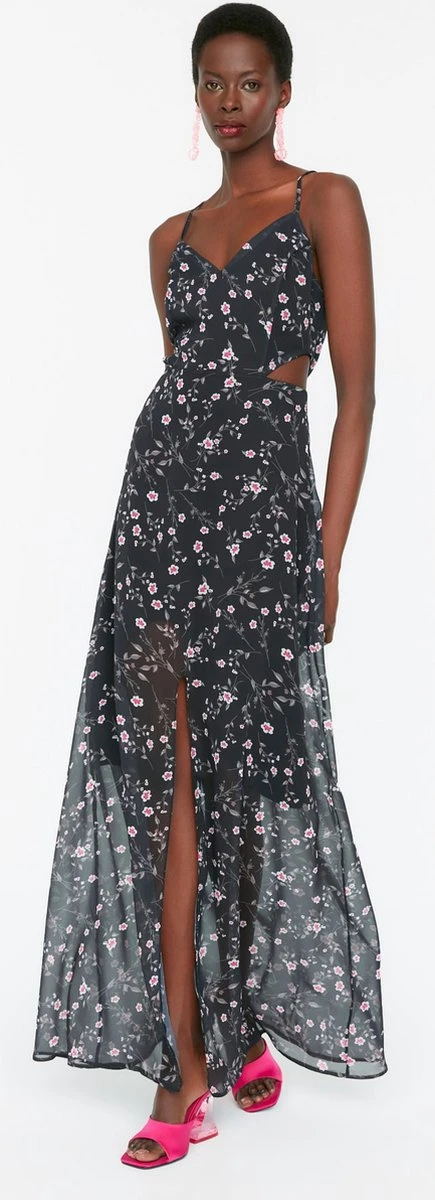 Trendyol Vrouwen Standaard Mouw V-hals A-lijn Jurk 8 Trendyol Vrouwen Standaard Mouw V-hals A-lijn Jurk - Afbeelding 6