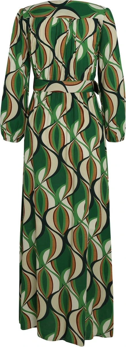 Cassis Lange Jurk In Viscose Met Etnisch Motief 8 Cassis Lange Jurk In Viscose Met Etnisch Motief - Afbeelding 6