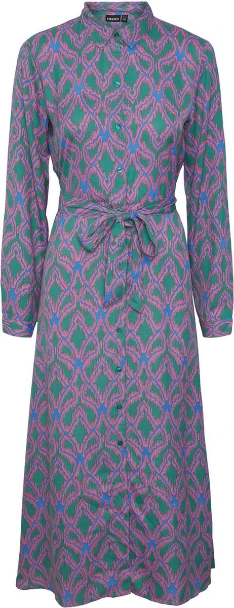 PIECES PCASHLEY LS MIDI SHIRT DRESS D2D QX Dames Jurk - Maat 50 3 PIECES PCASHLEY LS MIDI SHIRT DRESS D2D QX Dames Jurk - Maat 50
