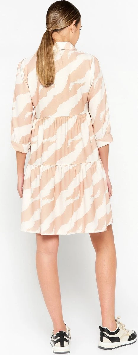 LOLALIZA Babydoll Jurk Met Zebraprint - Beige - Maat 48 4 LOLALIZA Babydoll Jurk Met Zebraprint - Beige - Maat 48 - Afbeelding 2