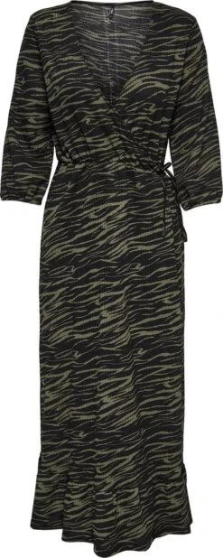ONLY ONLOVA 3/4 MID CALF WRAP DRESS JRS Dames Jurk - Maat M