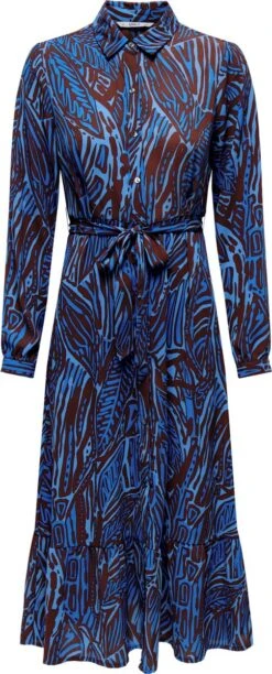 ONLY ONLALMA LIFE POLY EMILY SHIRT DRESS AOP Dames Jurk - Maat S