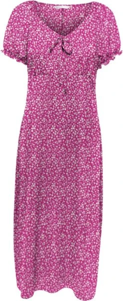 Only Jurk Onlnova Life S/s Kai Long Dress Aop 15283529 Verry Berry/354 Mono F Dames Maat - M