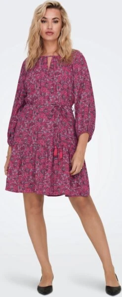 ONLY ONLKEIRA 7/8 TASSEL DRESS PTM Dames Jurk - Maat L -Trendyo Trendy Winkel 496x1200 1