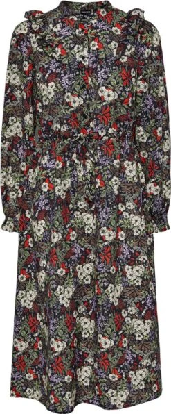 PIECES PCNEELA LS MIDI DRESS BC Dames Jurk - Maat M