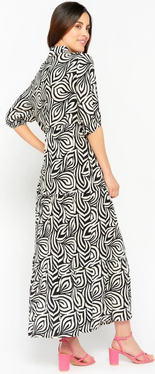 LOLALIZA Maxi-jurk Met Grafische Print - Zwart - Maat 48 4 LOLALIZA Maxi-jurk Met Grafische Print - Zwart - Maat 48 - Afbeelding 2