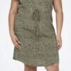 ONLY CARMAKOMA CARAPRIL SS KNEE DRESS STRIPE JRS NOOS Dames Jurk - Maat S-42/44