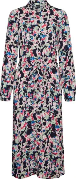 VERO MODA VMBONNI BAY LS CALF SHIRT DRESS WVN LCS Dames Jurk - Maat XS