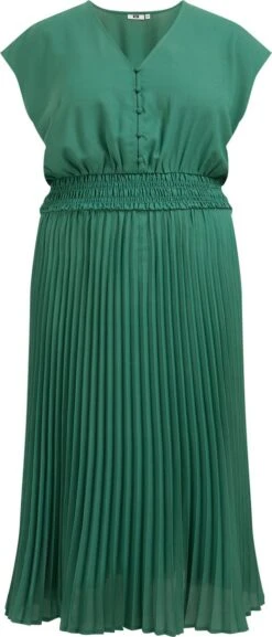 WE Fashion Dames Plissé Jurk - Curve