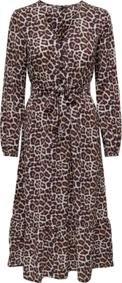 ONLY ONLNOVA LUX L/S AMY LONG DRESS AOP PTM Dames Jurk - Maat S