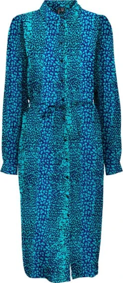 VERO MODA VMKITTIE MDOT LS CALF SHIRT DRESS WVN Dames Jurk - Maat S