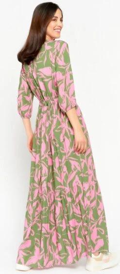 LOLALIZA Maxi-jurk Met Bloemenprint - Khaki - Maat 40 -Trendyo Trendy Winkel 528x1200 12