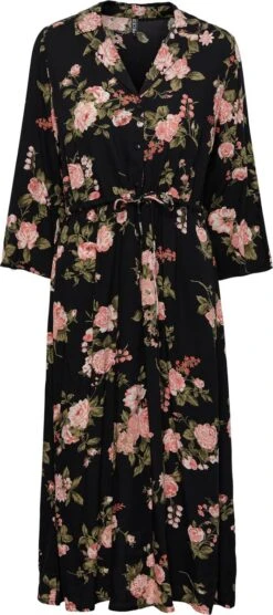 PIECES PCNYA 3/4 MIDI DRESS BC Dames Jurk - Maat S