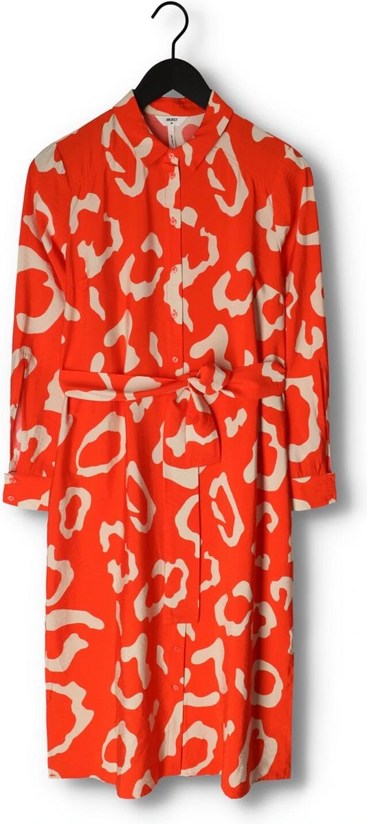 Object Jacira Tilda L/s Shirt Dress Jurken Dames - Rok - Jurk - Koraal - Maat 42 4 Object Jacira Tilda L/s Shirt Dress Jurken Dames - Rok - Jurk - Koraal - Maat 42 - Afbeelding 2