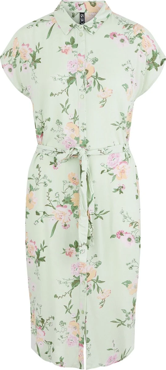 Pieces PCNYA SS SHIRT DRESS BF BC Dames Jurk - Maat XS 3 Pieces PCNYA SS SHIRT DRESS BF BC Dames Jurk - Maat XS