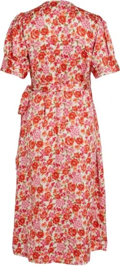 Vila Jurk Vinaria S/s Wrap Midi Dress/dc/su 14083215 Tigerlily/mis Dames Maat - 38 -Trendyo Trendy Winkel 541x1200 3