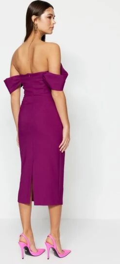 Trendyol Vrouwen Off-shoulder Carmen Kraag Bodycon Jurk -Trendyo Trendy Winkel 546x1200 6