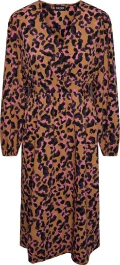 PIECES PCMELINE DARSY LS MIDI DRESS BC Dames Jurk - Maat S