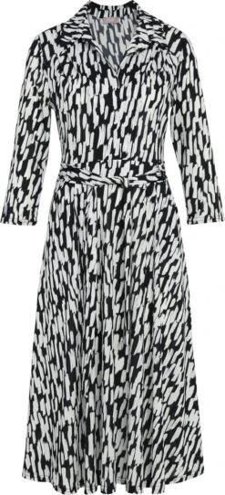 Cassis Lange Jurk Met Grafisch Motief -Trendyo Trendy Winkel 547x1200 2