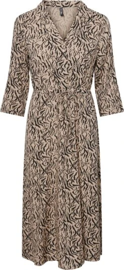 PIECES PCNYA 3/4 MIDI DRESS BC Dames Jurk - Maat XS
