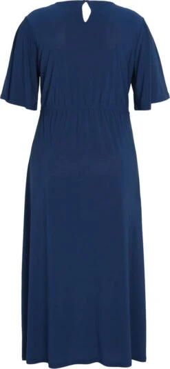 Promiss Lange, Effen Jurk Met Knopen En Verstelbaar Koord Aan De Voorkant -Trendyo Trendy Winkel 554x1200 6