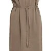 Vila Jurk Viellette V-neck S/s Dress/su - Noo 14078865 Walnut Dames Maat - 38 -Trendyo Trendy Winkel 566x1200 1