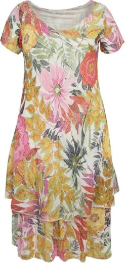 Paprika Korte, Katoenen Jurk Met Bloemenmotief -Trendyo Trendy Winkel 569x1200 9