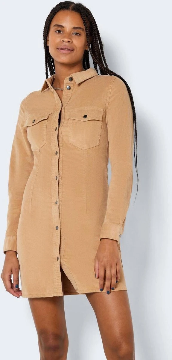NOISY MAY NMJOY L/S CORDUROY DRESS Dames Jurk - Maat S 8 NOISY MAY NMJOY L/S CORDUROY DRESS Dames Jurk - Maat S - Afbeelding 6