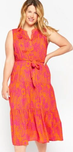 LOLALIZA Maxi-jurk Met Paisleyprint - Oranje - Maat XXL -Trendyo Trendy Winkel 576x1200 4