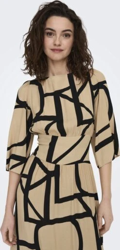 ONLY ONLAVA 3/4 MIDI DRESS PTM Dames Jurk - Maat S -Trendyo Trendy Winkel 577x1200 1