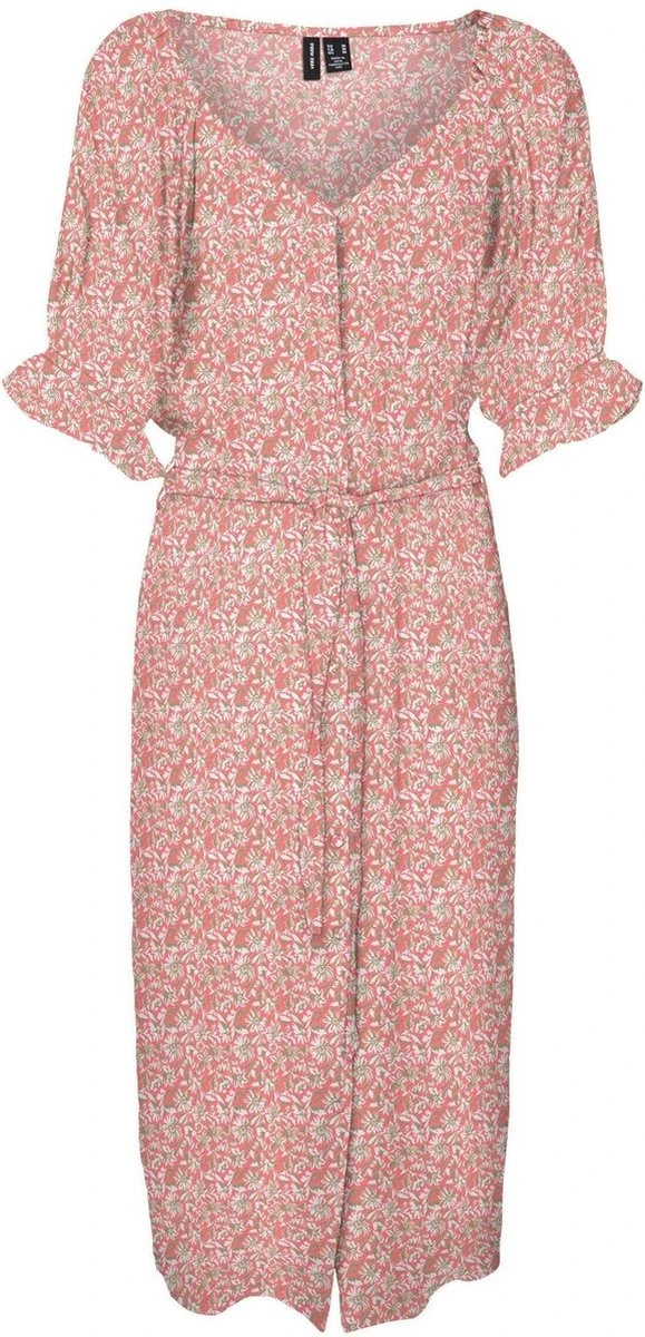 Vero Moda Jurk Vmrani 2/4 Calf Shirt Dress Wvn Lcs 10283519 Georgia Peach/rani Dames Maat - XS 3 Vero Moda Jurk Vmrani 2/4 Calf Shirt Dress Wvn Lcs 10283519 Georgia Peach/rani Dames Maat - XS