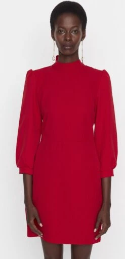 Trendyol Vrouwen Ballon Mouw Staande Kraag Bodycon Jurk -Trendyo Trendy Winkel 580x1200 7
