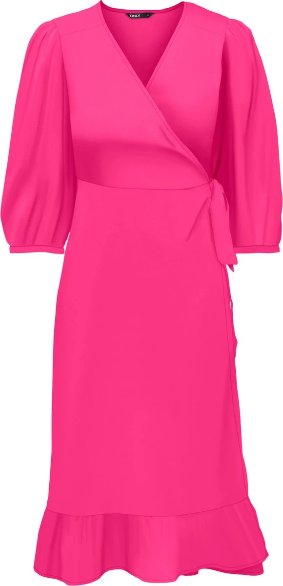 ONLY OLMOLIVIA 3/4 WRAP MIDI DRESS WVN Dames Jurk - Maat XXL 3 ONLY OLMOLIVIA 3/4 WRAP MIDI DRESS WVN Dames Jurk - Maat XXL