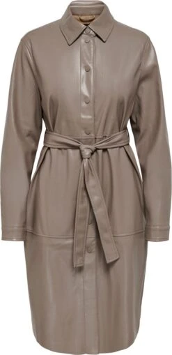 ONLY ONLAINO FAUX LEATHER SHACKE DRESS OTW Dames Jurk - Maat L