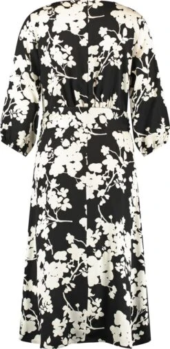 TAIFUN Dames Midi-jurk Schwarz Gemustert-40 -Trendyo Trendy Winkel 585x1200 6