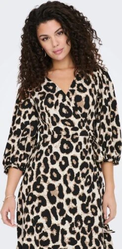 ONLY ONLOLIVIA 3/4 WRAP MIDI DRESS WVN NOOS Dames Jurk - Maat XL -Trendyo Trendy Winkel 590x1200 7