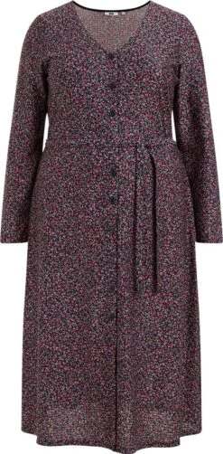 WE Fashion Dames Jurk Met Dessin - Curve