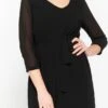 LOLALIZA Voile Jurk Met V-hals - Zwart - Maat 40 -Trendyo Trendy Winkel 591x1200 5