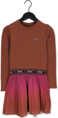 Nono N208-5805 Jurken Meisjes - Rok - Jurk - Cognac - Maat 146/152