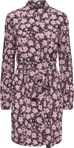 PIECES PCATHENA LS SHIRT DRESS QX BC Dames Jurk - Maat 52