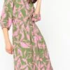 LOLALIZA Maxi-jurk Met Bloemenprint - Khaki - Maat 48 -Trendyo Trendy Winkel 599x1200 3
